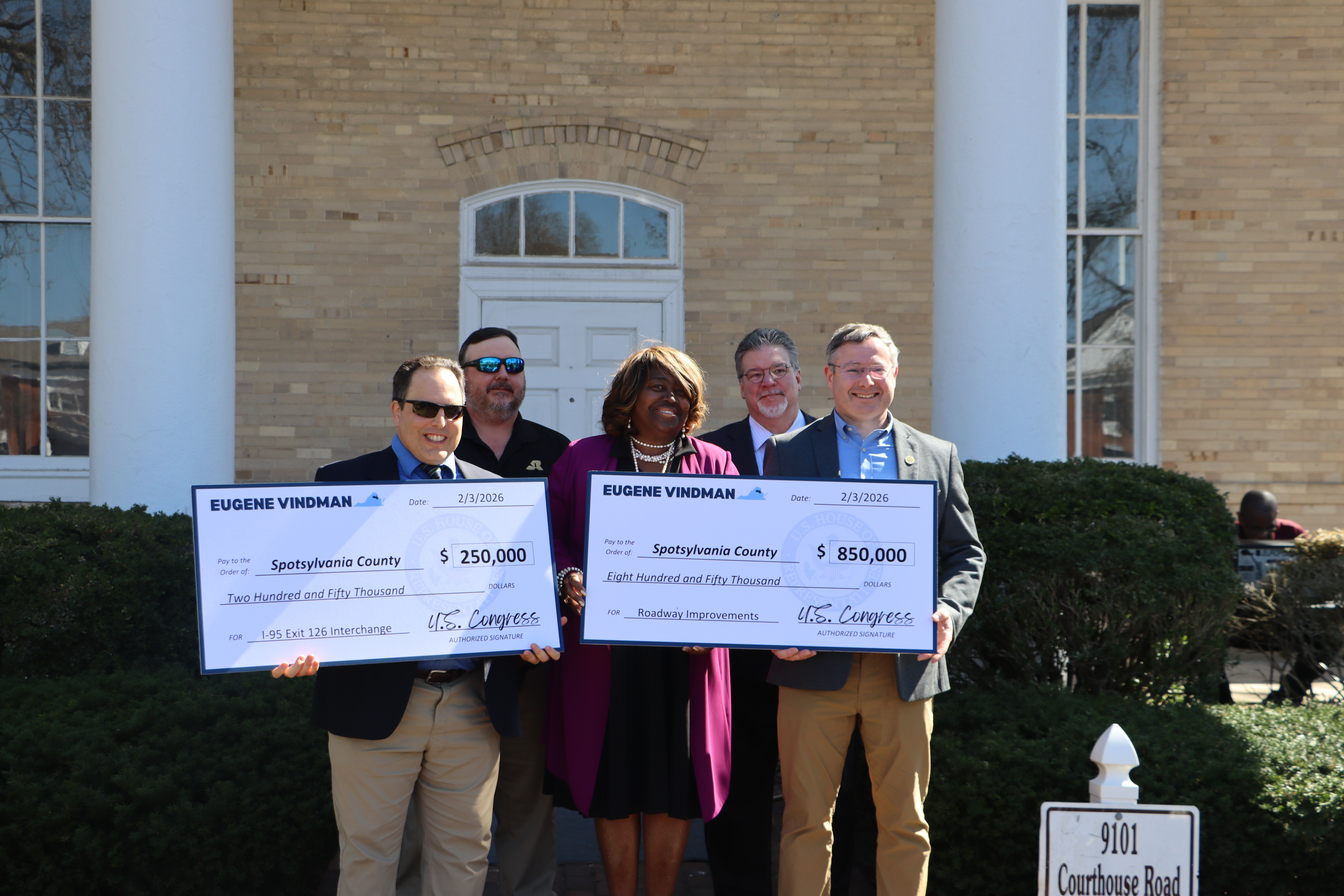 ICYMI: Vindman Delivers More Than $1 Million to Spotsylvania County for Road Improvements